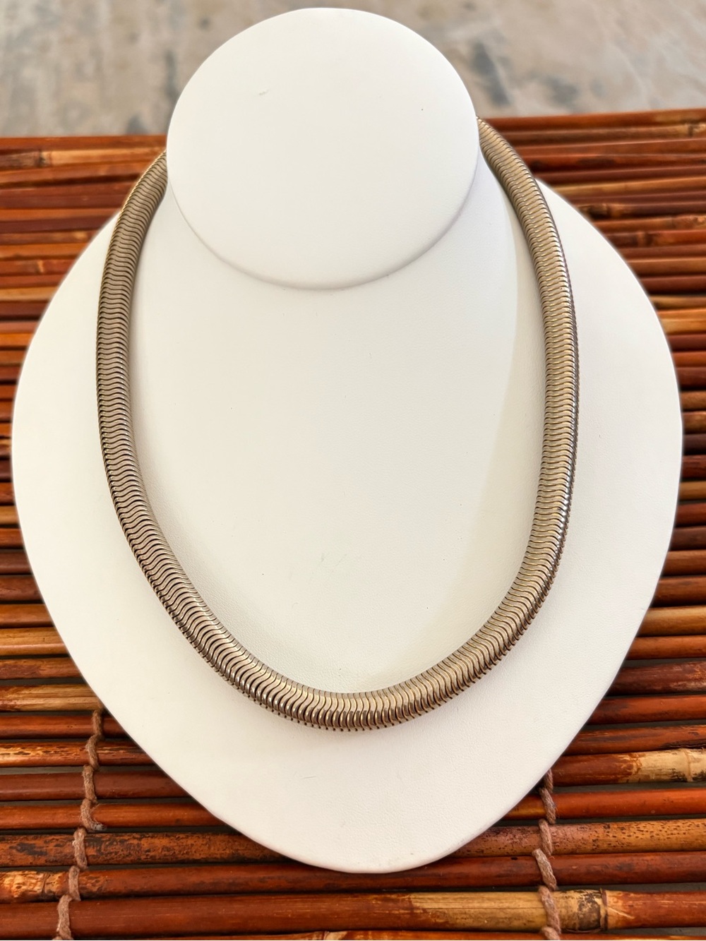 Classic Gold-Tone Thick Snake Chain Necklace 19”
